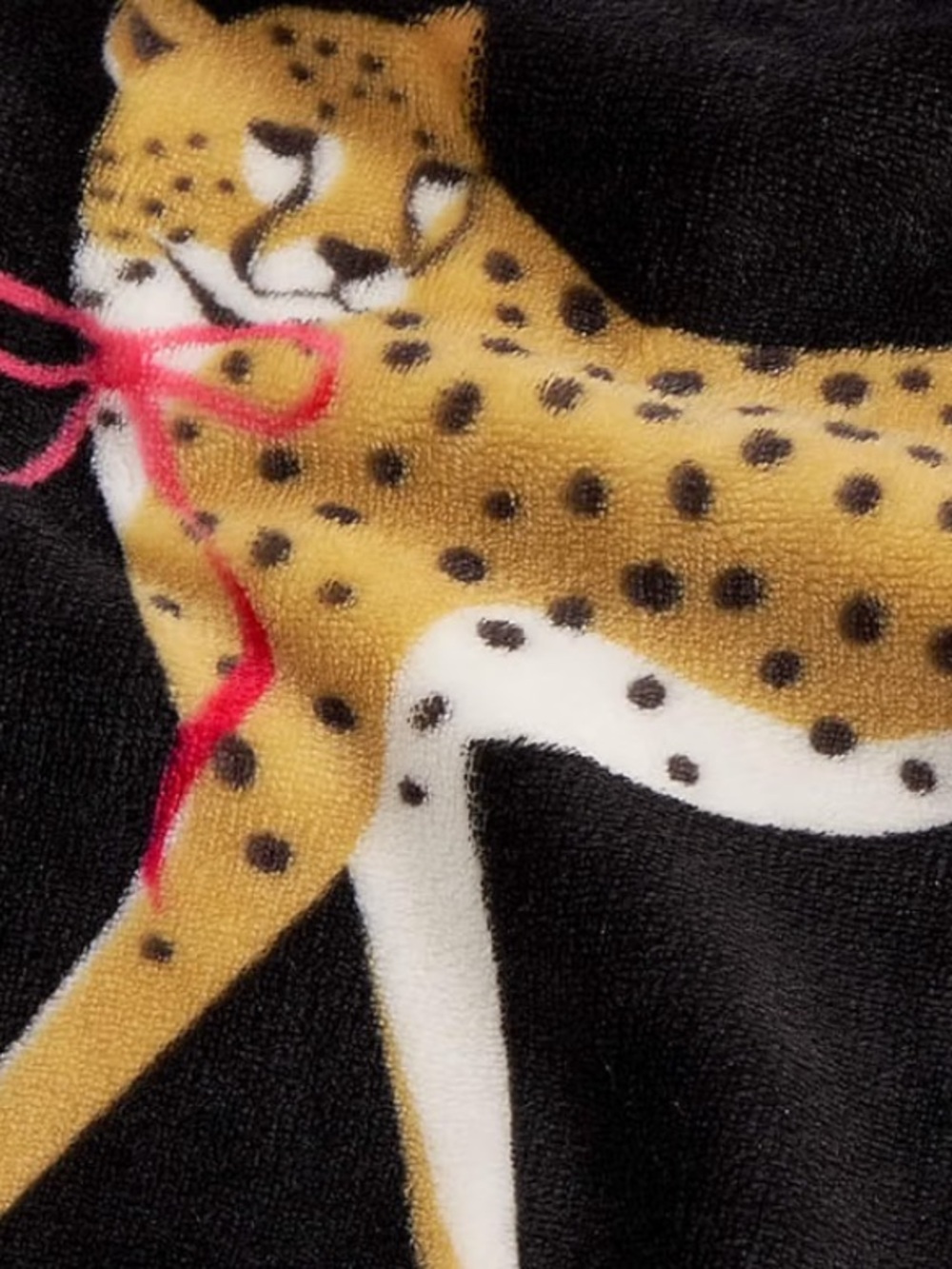 Juicy couture cheetah bows plush Throw blanket 50 x 70 NWT - Picture 2 of 7